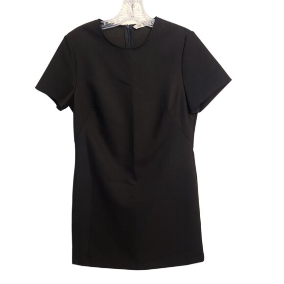 Zara | Women's Classic Little Black Mini Cocktail Dress (US Size Large) - Picture 1 of 10